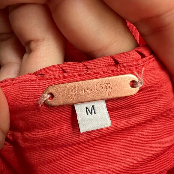 Johanna Ortiz Red Cut Out Poplin Midi Dress Size M - Picture 6 of 6